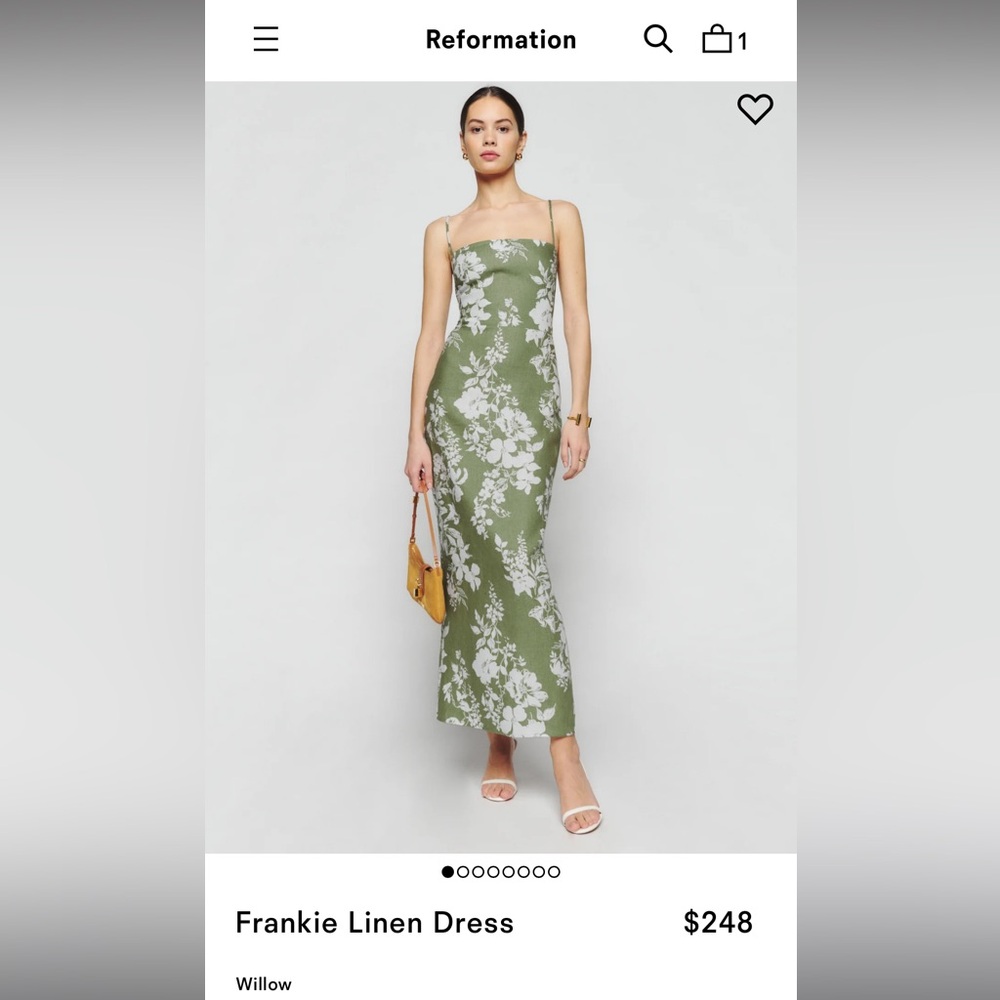 Reformation - Frankie Linen Dress - Size 0